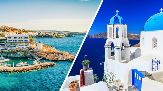 Combiné île de Santorin & île de Paros 2* ou 3*, Combiné Grèce & ses îles, Cyclades, Santorin par Ôvoyages Combiné île de Santorin & île de Paros 2* ou 3*, Combiné Grèce & ses îles, Cyclades, Santorin par Ôvoyages
